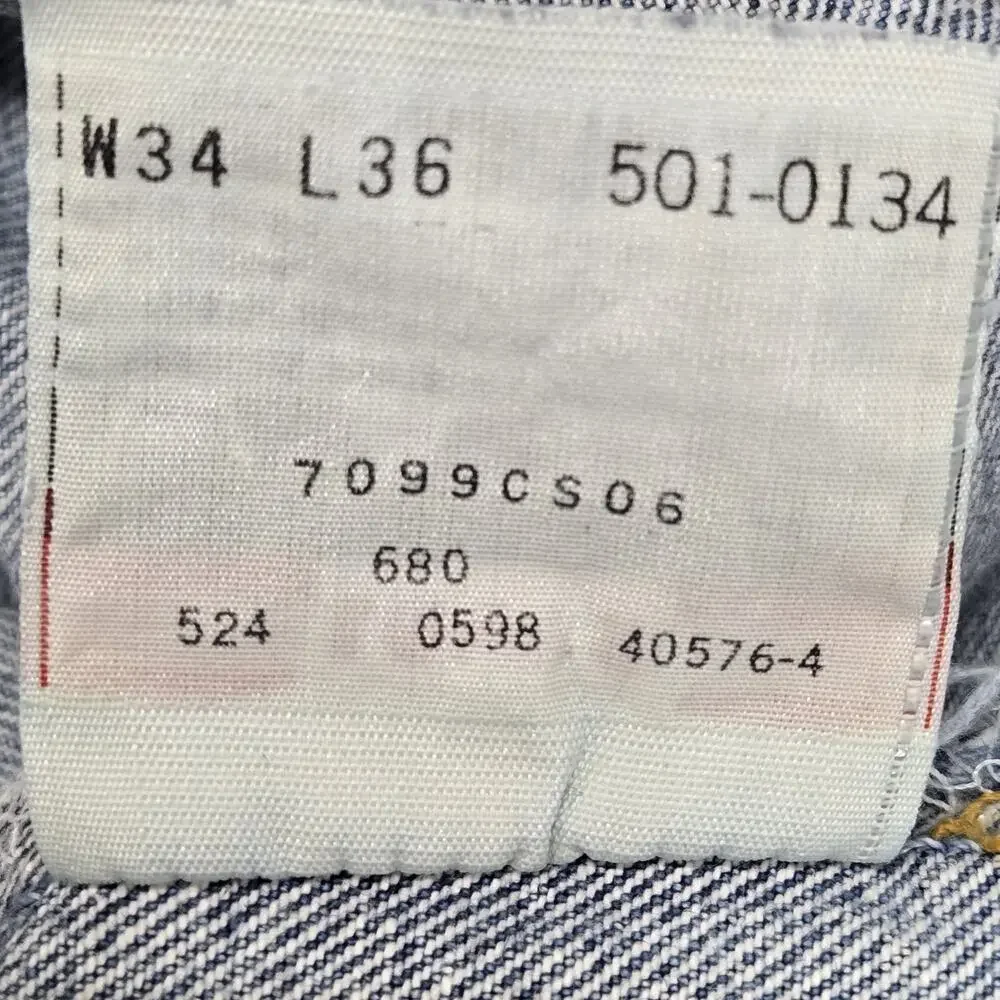 Vintage Levi's 501 Jeans Men 34x36 (Actual 32x34.5) 90's 100% Cotton USA Grunge‎